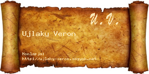 Ujlaky Veron névjegykártya
